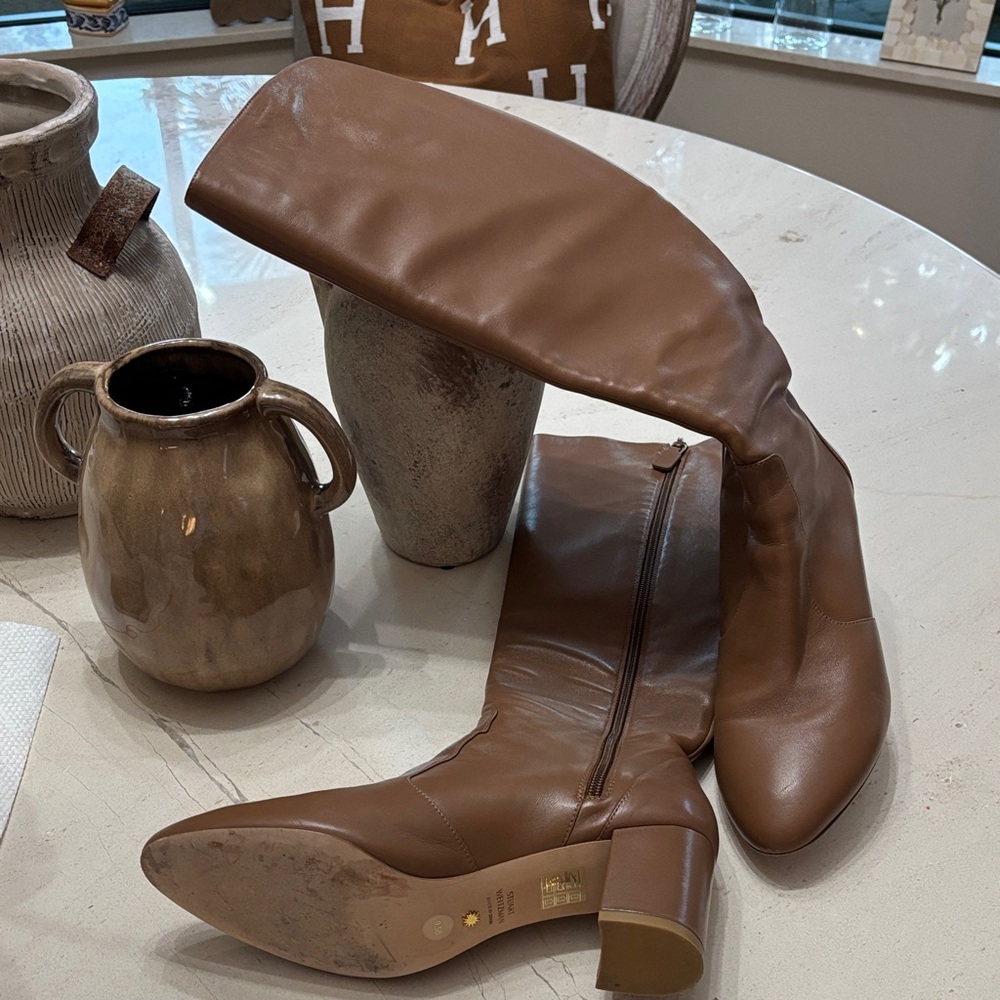 Stuart Weitzman Brown Heeled Boots